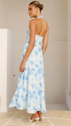 Mady Maxi Dress - Blue Floral