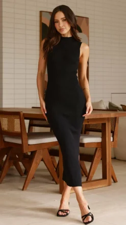 Mae Knit Dress - Black