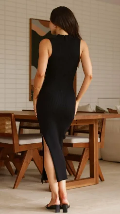 Mae Knit Dress - Black