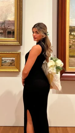 Mae Knit Dress - Black