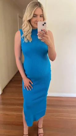 Mae Knit Dress - Blue