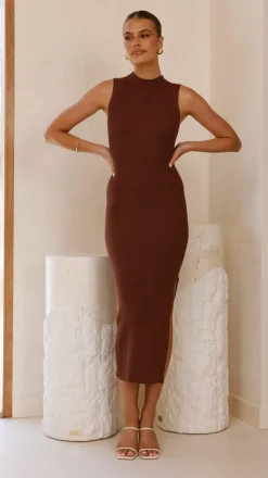 Mae Knit Dress - Chocolate