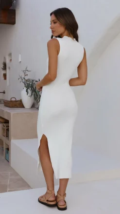 Mae Knit Dress - White