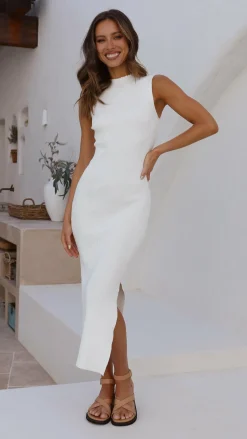 Mae Knit Dress - White