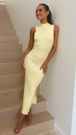 Mae Knit Dress - Yellow