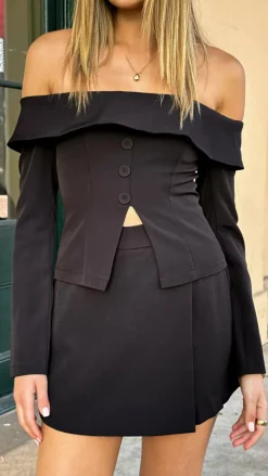 Maeve Off The Shoulder Top - Black