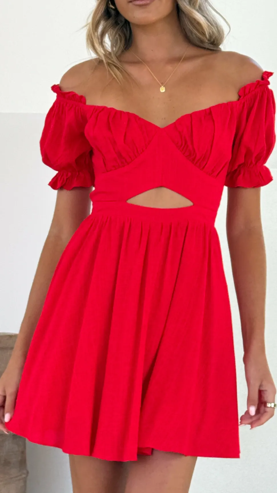 Magnolia Mini Dress - Red