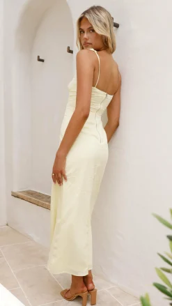Mahalia Maxi Dress - Soft Yellow