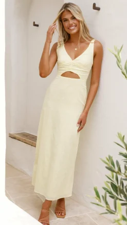 Mahalia Maxi Dress - Soft Yellow