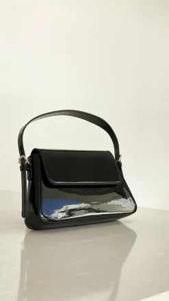 Maisie High Shine Handbag - Black