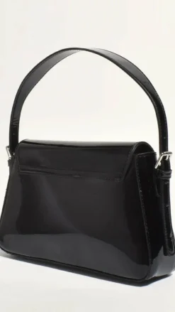 Maisie High Shine Handbag - Black