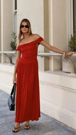 Manalla Maxi Dress - Cherry
