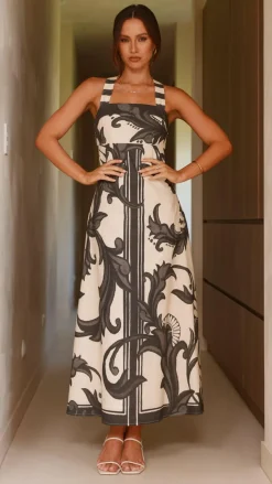 Mandy Maxi Dress - Cream / Black