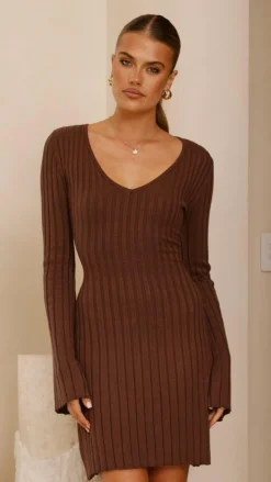 Marcella Mini Dress - Chocolate