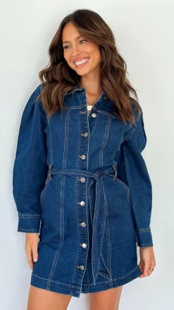 Margie Denim Mini Dress - Indigo