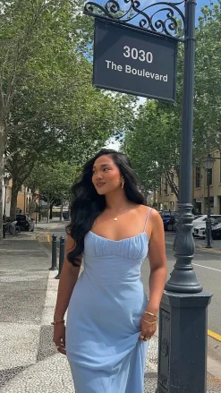 Margie Midi Dress - Blue