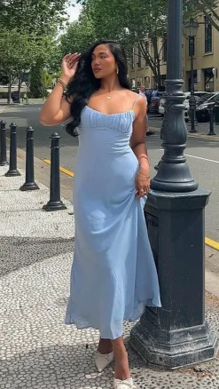 Margie Midi Dress - Blue