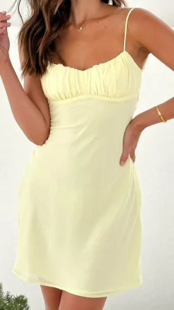 Margie Mini Dress - Yellow