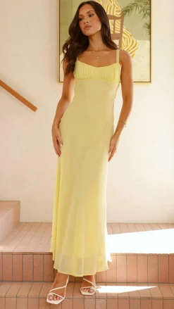 Margo Midi Dress - Yellow