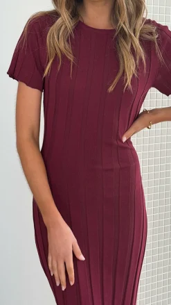 Mari Maxi Dress - Burgundy
