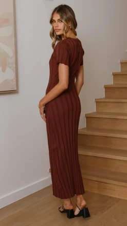 Mari Maxi Dress - Chocolate