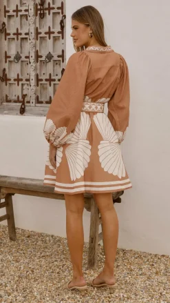 Mariel Long Sleeve Mini Dress - Siena