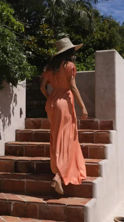 Marilyn Maxi Dress - Tangerine