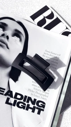 Matte Rectangle Claw Clip - Black