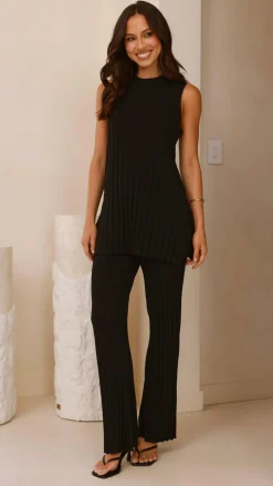 Megan Knit Pants - Black