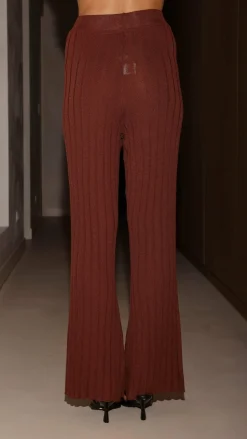 Megan Knit Pants - Chocolate