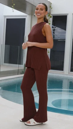 Megan Knit Top - Chocolate