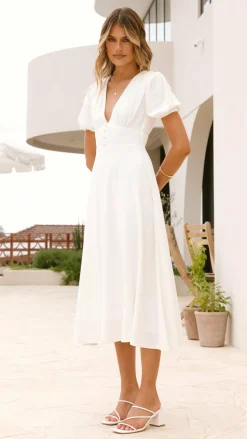 Melea Midi Dress - White