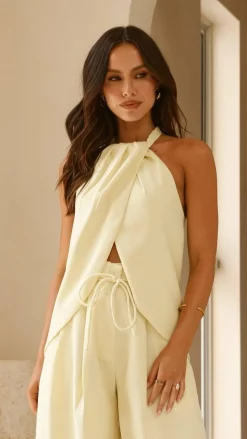 Melinda Halter Top - Soft Yellow