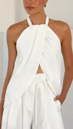 Melinda Halter Top - White
