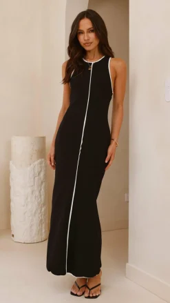 Milli Maxi Dress - Black/White