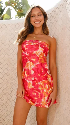 Miya Mini Dress - Pink/Red Floral
