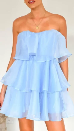 Monet Mini Dress - Blue