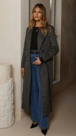 MVN - Lost In New York Coat - Charcoal