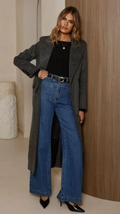 MVN - Lost In New York Coat - Charcoal