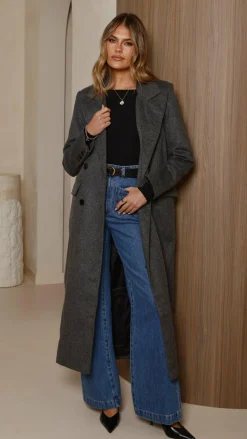 MVN - Lost In New York Coat - Charcoal