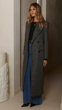 MVN - Lost In New York Coat - Charcoal