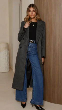 MVN - Lost In New York Coat - Charcoal