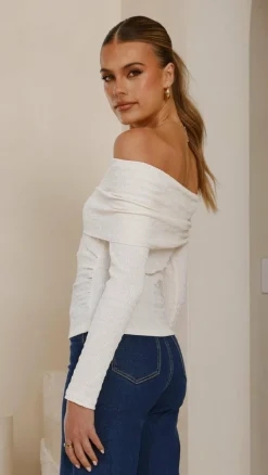 Mya Off The Shoulder Top - Cream
