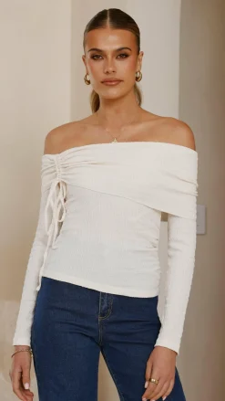 Mya Off The Shoulder Top - Cream