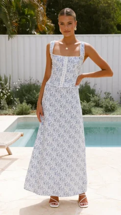 Mylah Top - Blue Floral