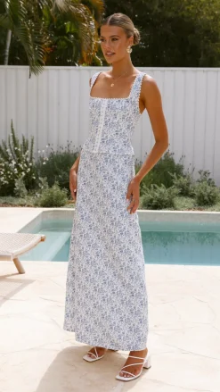 Mylah Top - Blue Floral