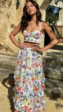 Naja Maxi Skirt - Multi Floral