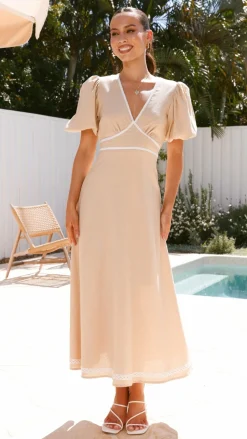 Nakisha Maxi Dress - Beige