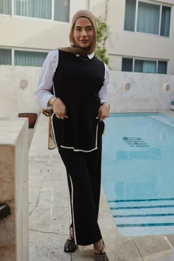 Newport Pants - Black/White