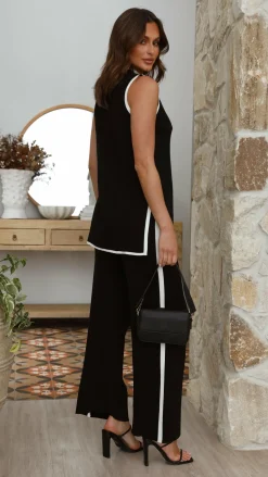 Newport Top - Black/White